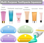4Pcs Toothpaste Squeezer,Plastic Toothpaste Tube Squeezer Toothpaste Dispenser Hanging Toothpaste Clip Toothpaste Holder for Bathroom,Suitable for Toothpaste Cream Cosmetics and Paint(Colorful)