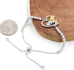 Elegant Elephant Bracelet,Personalized Cute Heart Elephant Wrist strap, Handmade Elephant Jewelry, Stylish Personalized Heart Elephant Slider Bracelets, Brass Zircon,nice bag