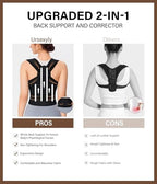 URSEXYLY Back Brace Posture Corrector for Women and Men, Breathable Shoulder Brace, Upper and Lower Back Pain Relief, Adjustable Full Back Support(XX-Large,Black)