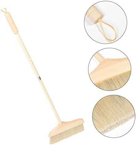minkissy Portable Soft Broom for Indoor Use Long Handle Sweep for Dusting and Cleaning Safe for Floors