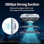 FMART W6 Window Cleaner Robot Double-Sided Spray Water, 3800Pa Strong Suction Smart Window Cleaning Robot, APP&Remote Control Robot Suitable for Outdoor/Indoor High Rise Windows
