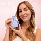 Lena Menstrual Cup Storage Bag – 100% Cotton Drawstring Pouch for Menstrual Cups, Period Cup Carrying Case, Breathable Cup Holder Bag for Travel and Storage, Light Blue
