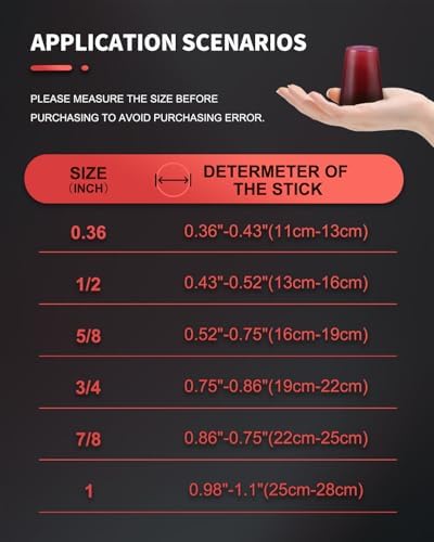 Cane Tips Heavy Duty, Ultra Durable Crutch Accessories Replacement Tips for Walking Stick/Walkers/4 Prong Cane, Flat Base, High Polymer Rubber Material