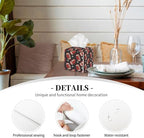 Square Leather Tissue Box Cover, Waterproof Napkin Dispenser with Sports American Football Print, Tissue Holder for Bathroom, Living Room, Bedroom, Office, and Car Decor