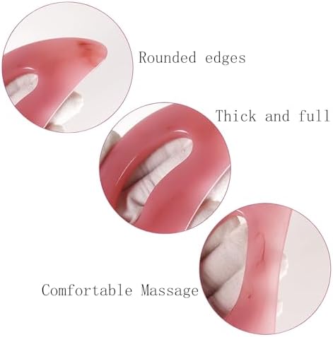 Large Gua Sha Massage Tool, Lymphatic Drainage Massager, Muscle Scraping Massage Tools, Body Sculpting Anti Cellulite Tools for Man and Women (Pink)
