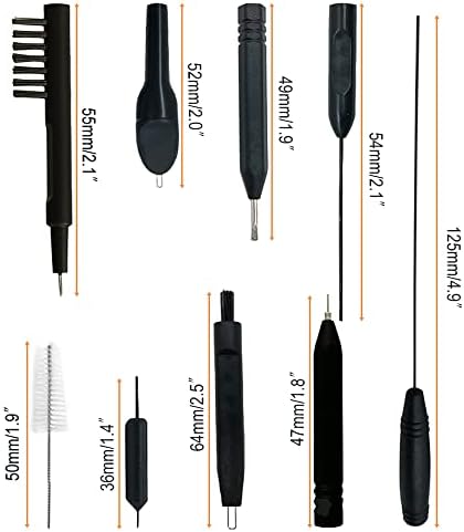 12 Pieces Hearing Aid Cleaning Brush Kits Tools with Wax Loop and Magnet Suitable for Earbuds/Headphones Cleaner with Storage Case