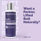 Major Curves Bum Booster Cream – Butt Enhancement Cream for Women – Natural Booty Lift & Firming with LipidMaxx, Wild Yam & Aloe – Bigger, Rounder Bum in 2 Weeks – 6 oz
