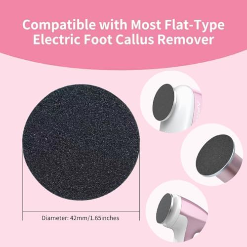 120pcs Replaceable Sandpaper for Electric Foot Callus Remover, Coarse/Medium/Fine Electric Foot File Replacement Pads (Coarse 80 Grit)