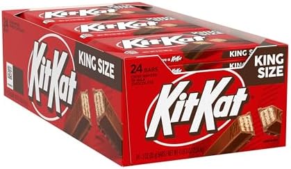 KIT KAT Milk Chocolate Wafer King Size, Candy Bars, 3 oz (24 Count)