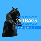 Reli. 13 Gallon Trash Bags | 250 Bags | Black | Tall Kitchen | Strong | Garbage