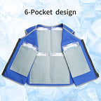 Cooling Vest for Men&Women, Ice Reflective Vest with 24 PCS Ice Packs, Cool Jacket for Hot Weather with Pockets, Unisex Adult Workout Apparel