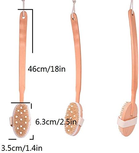 Soft Beads Natural Bristle Bath Brush for Massage Exfoliating dust and Promoting Metabolism and Blood Circulation