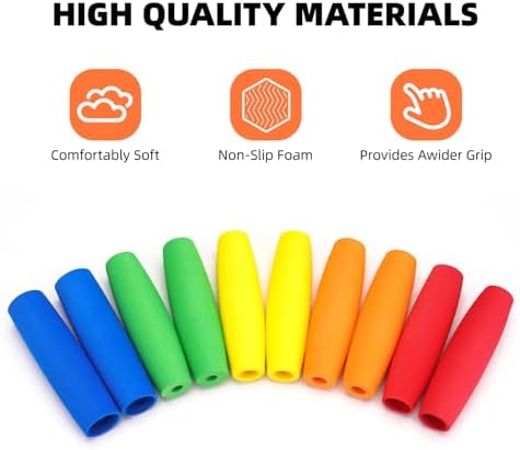 Foam Grip Tubing, Foam Tubes Grip Aid for Utensils, Adaptive Utensil Cutlery Padding Grip Handle for Disabled, Elderly, Arthritic and Handicapped (Arc Shaped)