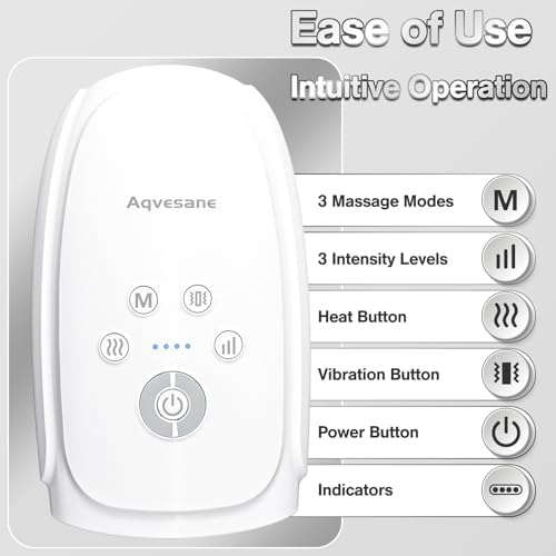 Hand Massager with Heat and Compression, Cordless Hand and Wrist Massager for Arthritis and Carpal Tunnel, Rechargeable, Gifts for Women Men, White