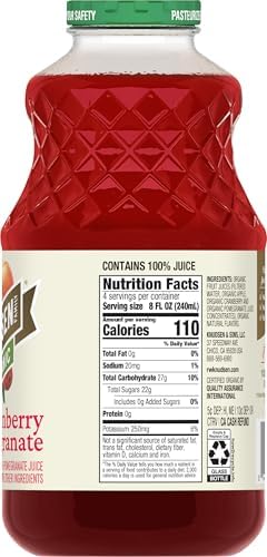 R.W. Knudsen Family Organic Cranberry Pomegranate Juice Blend, 32 Ounces