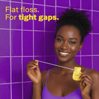 SlimWeave Flat Dental Floss for Tight Teeth & Tight Spaces, Thin Glide Dental Floss, Smooth Glide, Gentle on Gums, Mint + Xylitol, 3 Pack (54.7 yd / 50 m Each)