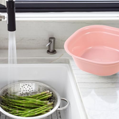 YWBL-WH Rectangular Wash Basin Plastic Square Basin for Washing Face Clothes Feet with Thickened Design Portable Lightweight for Babies Kids Travel Camping