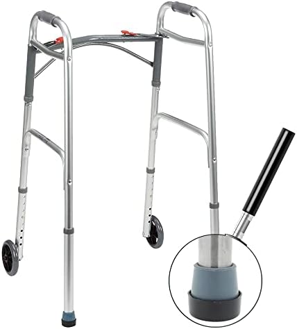Lifeswonderful Four Carpet Glide Plastic Caps Skis for Folding Walkers & Zimmer Frames, for Tip with 1 9/16" (40mm) Base