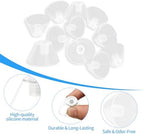 10 PCS Hearing Aid Domes Silicone Ear Tips,Universal Fit Replacement Ear Standard Receiver Tulip Domes Split Ear Rub Piece Comfortable Hearing Amplifier Kit,Perfect for Open Air (Open fit,Transparent）