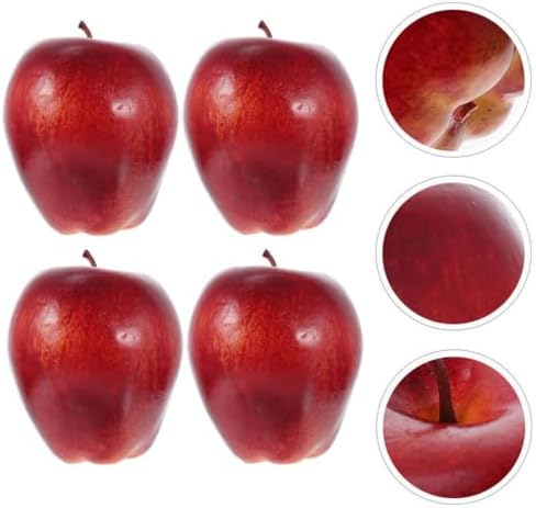 ABOOFAN 3pcs Artificial Red Delicious Fruit Model Realistic Faux Fruit Decoration for Home Decor Photography Props and Teaching Tools Lightweight Design