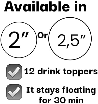 Custom Wedding Drink Toppers, initials Monogram Cocktail Floaters, 2 or 2.5 inch 12 Pack, engagement toppers