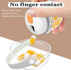 Pill Box, Pill Organizer for Travel Cute Medicine Organizer NO-BPA Moisture Proof Medicine Container for Vitamins, Fish Oils, Supplements (White)
