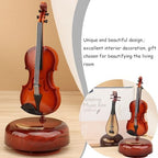 Violin Music Box - Classical Music Box Mini Replica Instrument Crafts Decoration Gift Craft Home Office Ornament