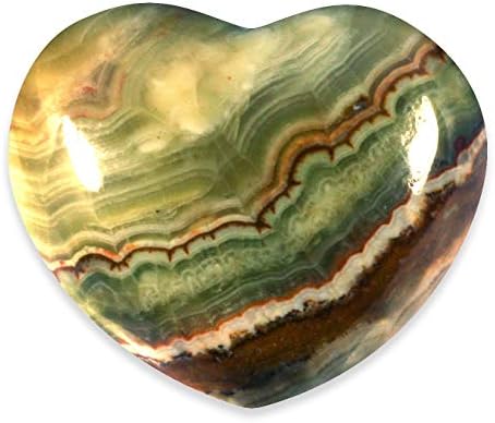 Green Onyx Crystal Heart ~45mm