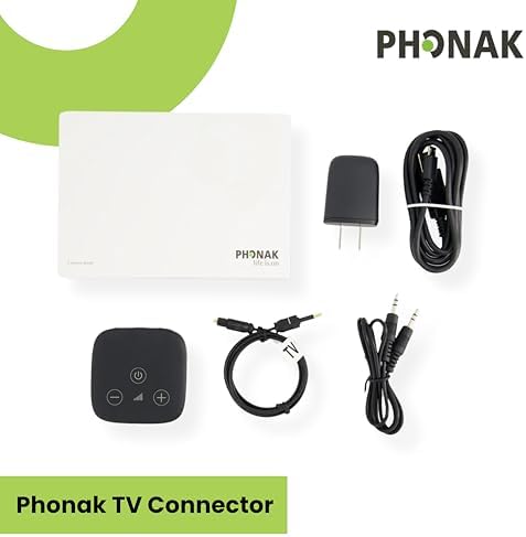 Phonak TV Connector for Hearing Aids – Wireless Bluetooth Audio Streaming Device for Clear TV Sound, Compatible with Phonak Marvel, Paradise, Lumity, Life, Infinio & Unitron Hearing Aids