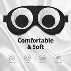 Cute Cartoon Eyes Sleep Mask Adjustable Strap Sleeping Eye Mask Light Blocking Blindfold Eye Sleep Shade Cover Bedtime Blackout Eyeshade for Yoga Nap Travel Shift Party