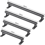 Dolibest 16 Inch Wall Mount Metal Handrail, Staircase Step Handrail, Non-Slip Safety Grab Handle, Barrier-Free Staircase Grab Bar for Elderly, Indoor & Outdoor Use, 1.3 Inch Round (Black)