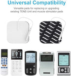 DOMAS TENS Unit Electrode Pads (XL) - 4x6 Inch for Back Pain Relief- Compatible with TENS 7000 and Other 2mm Pin Units - Reusable & Latex-Free