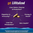 LiVitalize 28-in-1 Liver Health Support with Milk Thistle – Liver Cleanse & Detox Supplement - Dandelion NAC Alpha Lipoic Acid Artichoke Reishi Chaga Turkey Tail Mushroom Formula 1540mg, 60 Capsules