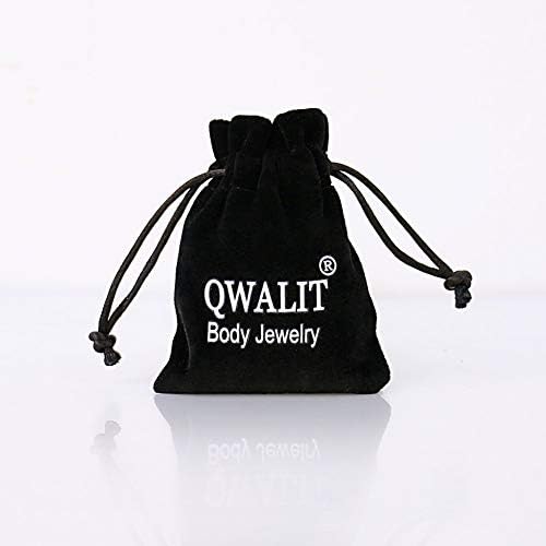 QWALIT Nipple Ring Stainless Steel Non Piercing Nipple Rings Nipplerings with Choker Chain Faux Body Piercing Jewelry for Women
