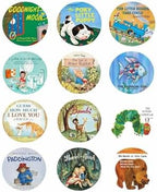 SugarMeLicious Classic Children’s Mini Book Edible Image Cupcake Toppers, 2.5 Inch Storybook Inspired Birthday Cupcake Decorations, Set of 12 Edible Cupcake Images for Kids Parties