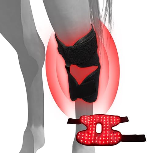 Red Light Therapy for Horses Hind Knee, 660nm 850nm Infra-Red Wrap, 15mins Auto Timer, for Equine Pain Relief, Muscle Recovery Left