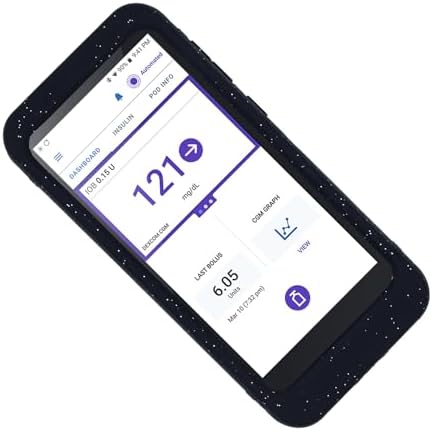 Mix Silicone Case for Omnipod 5 Receiver (Continuous Glucose Monitoring) (Glitter Black)
