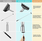 2 Pack Oversized Portable Extendable Back Scratcher, Upgraded Metal Stainless Steel Telescoping Back Scratcher Tool with Canvas Carrying Bag