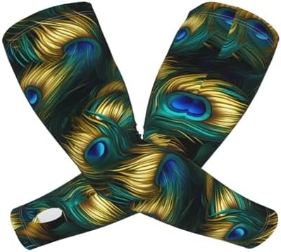 Black And Golds Ink Marble Arm Sleeves For Men And Women,Breathable Cooling For Daily Wear Work Cover Sleeves