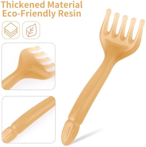 WY LIGHTING LEVEL 2Pcs Head Massager Manual Hair Scalp Massager Gua Sha Five Claw Massage Tool Comb Portable Handheld Resin Relax Tool for Father's Day Mother's Day Gifts (Amber; Cloud Brown)