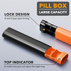SpaceAid 2 Pack Pill Organizer Box 7 Day, Weekly Travel Pill Case Holder, 2 Times a Day AM PM Daily Pocket Pharmacy Dispenser Container for Pills, Vitamins and Medicine (Black, Orange)