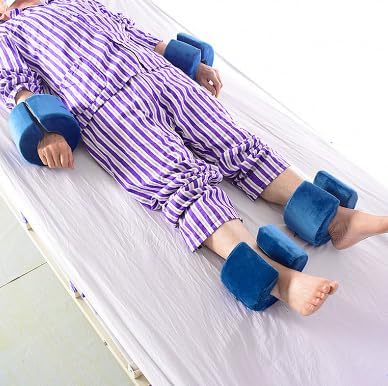 Adult Bed Sore Pads Wedge Foot Support Pillow Pressure Ulcer Ankle Protector Ring Foot Rest Pillows Bedridden Patient Elderly Heel Cushion Sleeping Elevated Foam Pad Leg Post Surgery Recovery Pillow