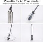 2pcs Silicone Bottle Cleaning Brush Water Bottle Cleaner Brushes with Long Handle Bottles Brush Cleaner for Small Narrow Neck Containers Glassware Sports Bottles Vase
