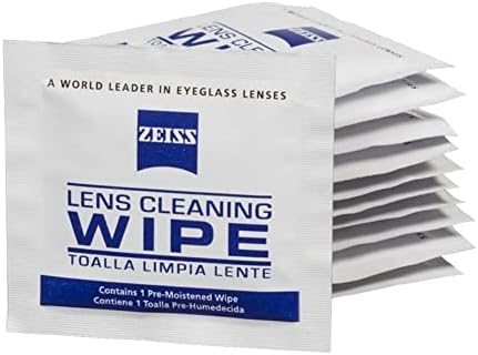 ZEISS Lens Cleaning Wipes, Pre-Moistened, Individually Wrapped Wipes for Coated Glass on Binoculars, Glasses, Sunglasses, Camera Lenses, and Scopes, 60 Count