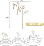 Mr & Mrs Wood Cake Topper, Bride and Groom Cake Topper Wedding Anniversary Bridal Shower, Engagement Party Decorations, Wedding Decoration, Perfect Keepsake(Design 02)