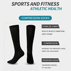 4 Pairs Compression Socks for Men Women,Is Best for Football,Travel,Flight,Athletics,Running,Calf Pressur Support.