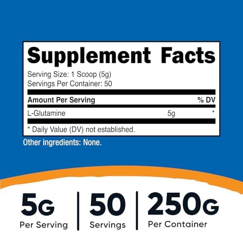 Nutricost L-Glutamine Powder 250 Grams