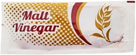 Malt Vinegar | 4 Gram Portion Control Packets | By Dasher's Spice & Beans | 200 Count