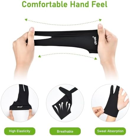 OTraki 4 Pack Artist Drawing Gloves for Digital Tablet Paper Sketching
