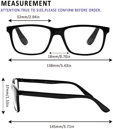 Kerecsen 5 Pack Reading Glasses for Men and Women Readers with Spring Hinges Fashion Eyeglasses